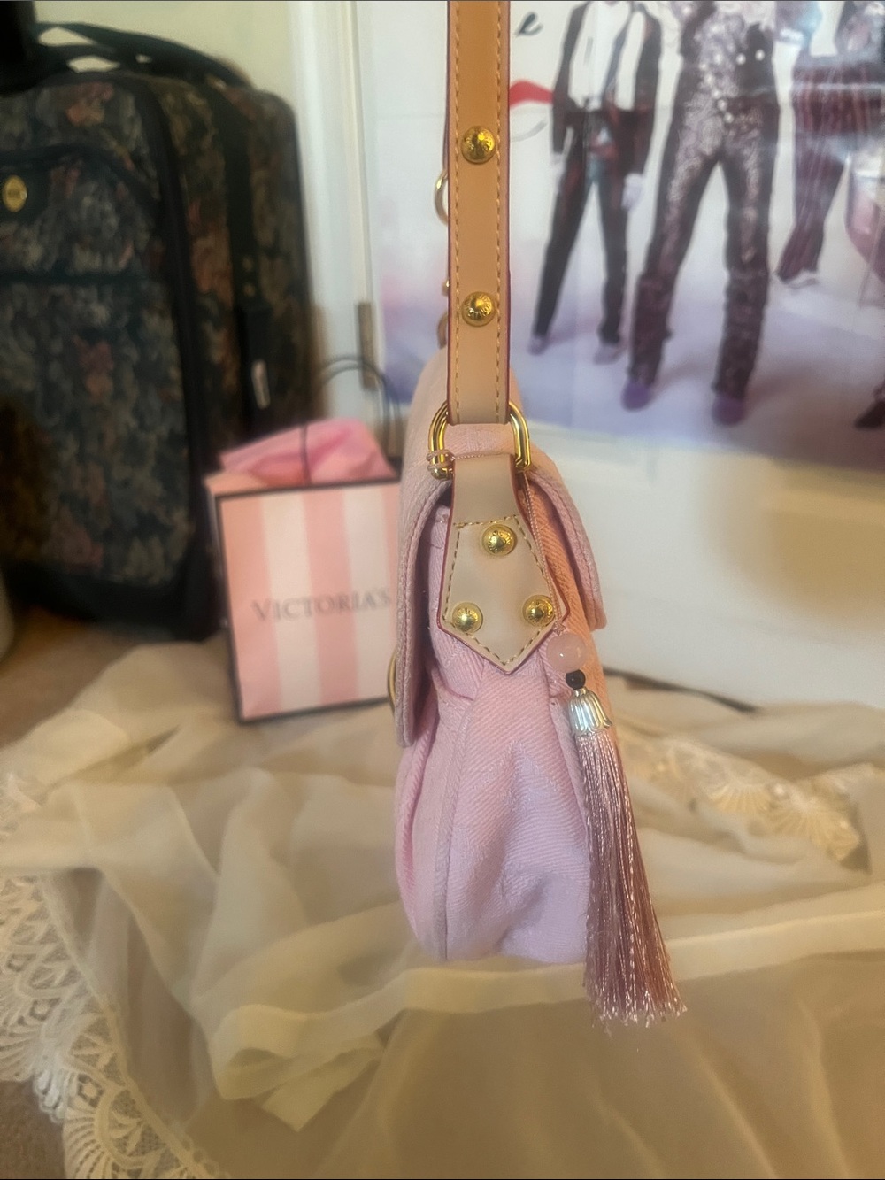 Louis Vuitton Pink denim sunset purse - Picture 4 of 15